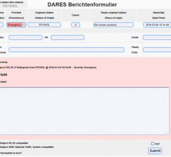 DARES berichtenformulier template